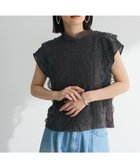 【グリーンパークス/Green Parks】の・Petit Fleur フレンチレーシーブラウス Charcoal Gray|ID: prp329100004548202 ipo3291000000032393135