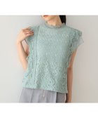 【グリーンパークス/Green Parks】の・Petit Fleur フレンチレーシーブラウス Mint|ID: prp329100004548202 ipo3291000000032393142