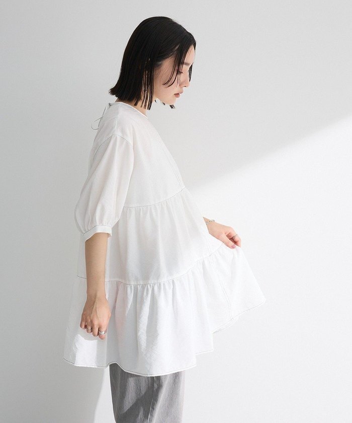 【グリーンパークス/Green Parks】の・ELENCARE DUE ティアードチュニック インテリア・キッズ・メンズ・レディースファッション・服の通販 founy(ファニー) https://founy.com/ ファッション Fashion レディースファッション Fashion for Women ワンピース Dresses チュニック Tunic Tops & Dresses おすすめ Recommended / Our Picks チュニック Tunic, Long Top フェミニン Feminine, Girly ポケット Pocket, Pocket Detail リボン Ribbon, Bow 夏 Summer 春 Spring S/S・春夏 SS, Spring/Summer, Warm Season |ID: prp329100004548212 ipo3291000000033084977