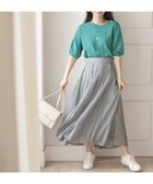 【エニィ スィス/any SiS】の【洗える】ストライプメッシュレース スカート ミント|ID: prp329100004548318 ipo3291000000033036890
