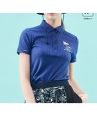 【23区 ゴルフ/NIJYUSANKU GOLF】の【WOMEN】【吸水速乾/UVカット】サッカーポロシャツ ダルブルー系|ID: prp329100004548360 ipo3291000000032663690