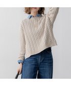 【23区/NIJYUSANKU】の【Oggi3月号掲載/洗える】コットンギマ ケーブル ニット ベージュ系|ID: prp329100004548371 ipo3291000000032143125