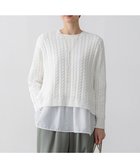 【23区/NIJYUSANKU】の【Oggi3月号掲載/洗える】コットンギマ ケーブル ニット ホワイト系|ID: prp329100004548371 ipo3291000000033030852