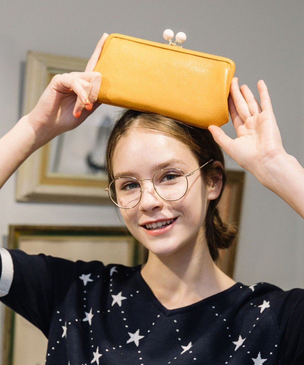 【アンビリオン/UNBILLION】のperche アクリル玉がま口長財布 インテリア・キッズ・メンズ・レディースファッション・服の通販 founy(ファニー) 　ファッション　Fashion　レディースファッション　Fashion for Women　ミニ財布・二つ折り財布　Wallets & Card Cases　アクリル　Acrylic Material　財布　Wallet, Purse　イエロー|ID: prp329100004548602 ipo3291000000033476534
