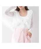 【アースミュージックアンドエコロジー/earth music&ecology】のフリルレースカーディガン White|ID: prp329100004548661 ipo3291000000034252735