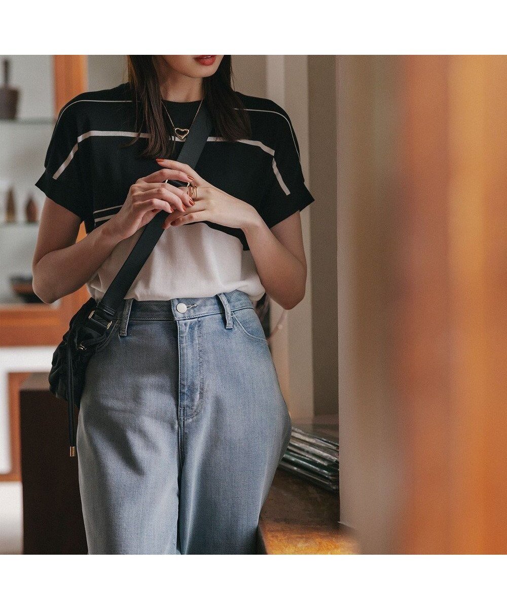 【自由区/JIYU-KU】の【WEB限定・洗える】ニットソーボーダー トップス 人気、トレンドファッション・服の通販 founy(ファニー) ファッション Fashion レディースファッション Fashion for Women トップス・カットソー Cut & Sew Tops ニット Knit Tops & Sweaters カットソー Cut and Sewn Top セーター Sweater, Knitwear ボーダー Border, Stripe エレガント 上品 Elegant 夏 Summer 春 Spring S/S・春夏 SS, Spring/Summer, Warm Season 洗える Machine Washable other-1|ID: prp329100004548770 ipo3291000000034556350