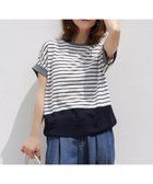 【自由区/JIYU-KU】の【WEB限定・洗える】ニットソーボーダー トップス ネイビー×オフ|ID: prp329100004548770 ipo3291000000034556357