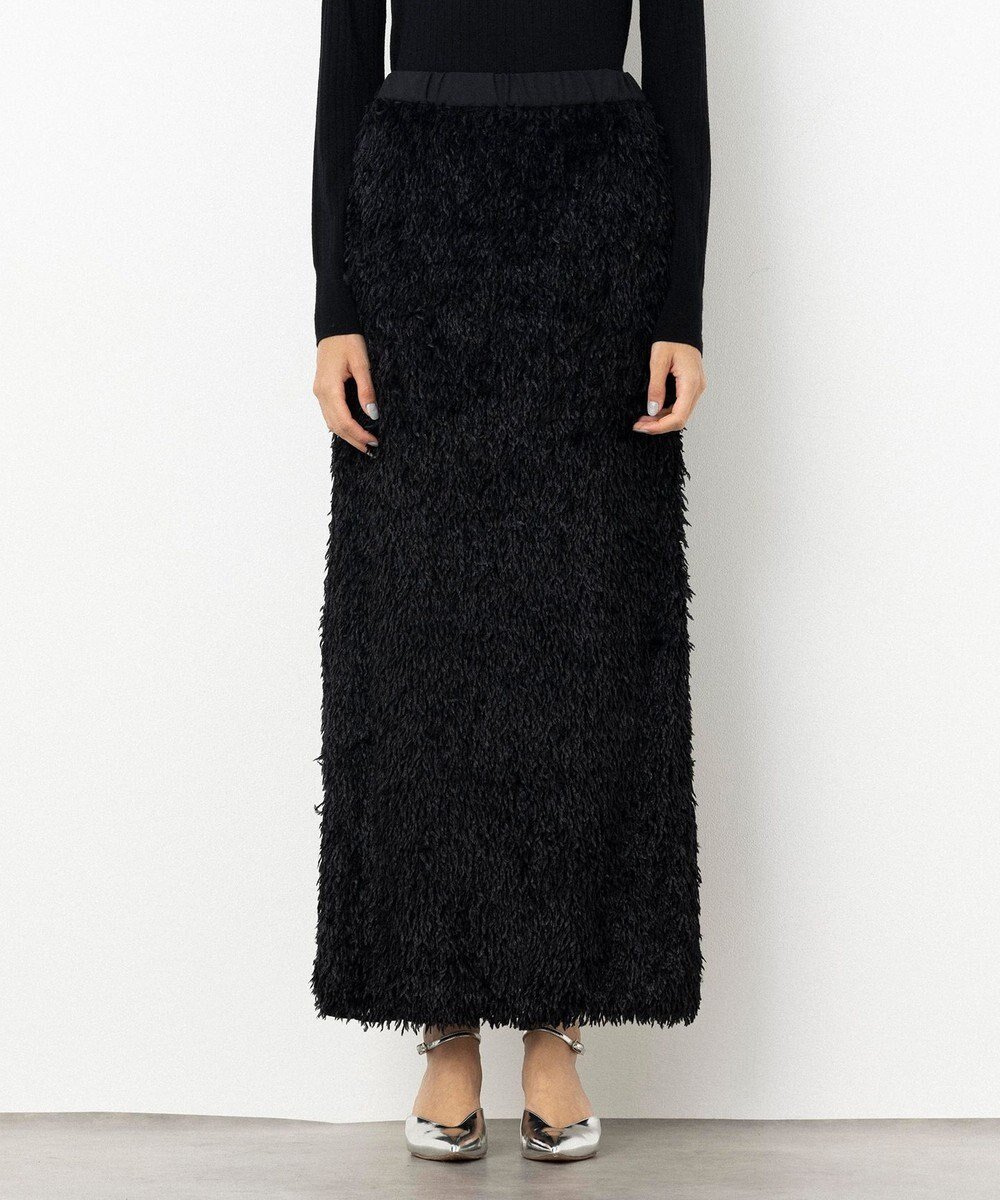 【ネイヴ/NAVE】の【Nave・洗える】フェザーフリンジ スカート インテリア・キッズ・メンズ・レディースファッション・服の通販 founy(ファニー) 　ファッション　Fashion　レディースファッション　Fashion for Women　スカート　Skirts　洗える　Machine Washable　キャミソール　Camisole, Spaghetti Strap Top　シンプル　Simple, Minimal　スニーカー　Sneakers, Trainers　セットアップ　Set-Up, Coordinated Outfit　ダウン　Down, Puffer　トレンド　Trend, Trending Now　ビスチェ　Bustier, Corset Top　フィット　Fit, Slim Fit　フェザーヤーン　Feather Yarn, Fluffy Yarn　ベーシック　Basic, Essential　ボトム　Bottoms, Lower Wear　ポケット　Pocket, Pocket Detail　A/W・秋冬　Autumn/Winter　ブラック系|ID: prp329100004548832 ipo3291000000033552967