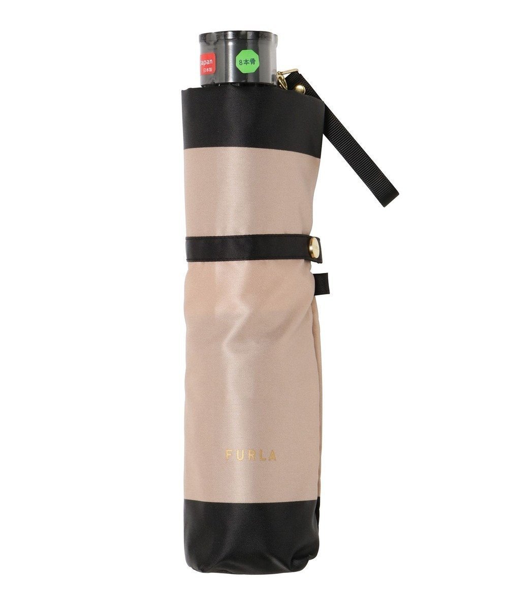 【ムーンバット/MOONBAT】のFURLA 折りたたみ傘 カラーボーダー 大きめ55cm 日本製 インテリア・キッズ・メンズ・レディースファッション・服の通販 founy(ファニー) 　ファッション　Fashion　レディースファッション　Ladies' Fashion Online　傘 / レイングッズ　Umbrellas/Rainwear　イタリア　Italy　エレガント 上品　Elegant　コレクション　Collection　バランス　Balance　パターン　Pattern　ボーダー　Border　傘　Umbrella　日本製　Made In Japan　ブラック|ID: prp329100004548859 ipo3291000000032501799