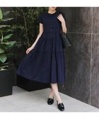 【ティアクラッセ/Tiaclasse】の【洗える】 ティアードシャツワンピース ネイビー|ID: prp329100004548933 ipo3291000000032558942