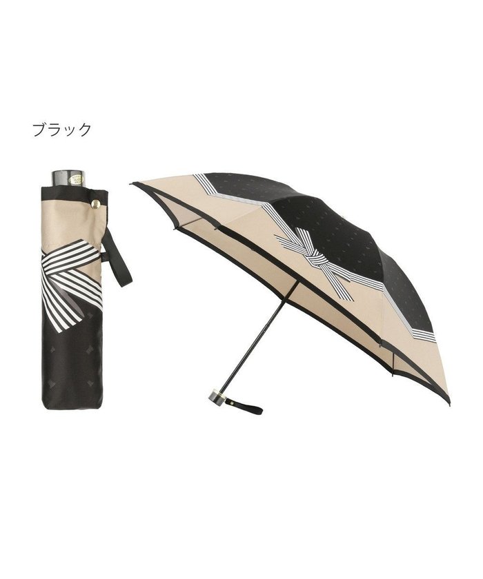 【ムーンバット/MOONBAT】のLANVIN en Bleu 折りたたみ傘 サテンプリントリボン インテリア・キッズ・メンズ・レディースファッション・服の通販 founy(ファニー) https://founy.com/ ファッション Fashion レディースファッション Ladies' Fashion Online 傘 / レイングッズ Umbrellas/Rainwear ボーダー Border ミックス Mix リボン Ribbon エレガント 上品 Elegant 傘 Umbrella |ID: prp329100004548995 ipo3291000000032588029