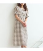 【フェルゥ/Feroux】の【洗える】サッカーチェック ワンピース ベージュ系1|ID: prp329100004548999 ipo3291000000034464298