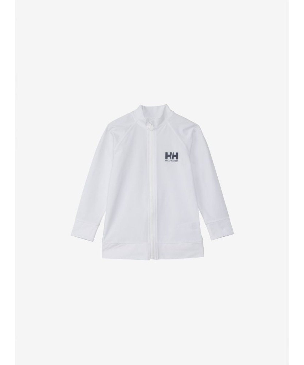 【ヘリーハンセン/HELLY HANSEN / KIDS】の【キッズ・UVカット・耐海水・耐塩素】ロングスリーブ HHフルジップラッシュガード インテリア・キッズ・メンズ・レディースファッション・服の通販 founy(ファニー) 　ファッション　Fashion　キッズファッション　KIDS　春　Spring　ジャケット　Jacket　スリーブ　Sleeve　なめらか　Smooth　パターン　Pattern　フィット　Fit　フロント　Front　水着　Swimsuit　ルーズ　Loose　ロング　Long　S/S・春夏　Ss・Spring/Summer　夏　Summer　クリアホワイト|ID: prp329100004549230 ipo3291000000032273238
