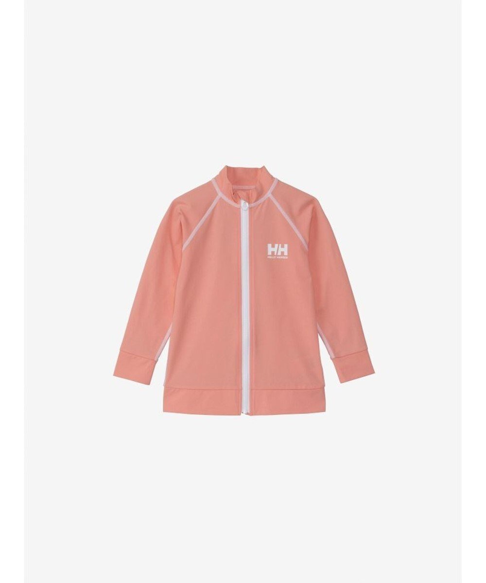 【ヘリーハンセン/HELLY HANSEN / KIDS】の【キッズ・UVカット・耐海水・耐塩素】ロングスリーブ HHフルジップラッシュガード インテリア・キッズ・メンズ・レディースファッション・服の通販 founy(ファニー) 　ファッション　Fashion　キッズファッション　KIDS　春　Spring　ジャケット　Jacket　スリーブ　Sleeve　なめらか　Smooth　パターン　Pattern　フィット　Fit　フロント　Front　水着　Swimsuit　ルーズ　Loose　ロング　Long　S/S・春夏　Ss・Spring/Summer　夏　Summer　シアーオレンジ|ID: prp329100004549230 ipo3291000000032273239