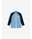 【ヘリーハンセン/HELLY HANSEN / KIDS】の【キッズ・UVカット・耐海水・耐塩素】ロングスリーブ HHフルジップラッシュガード ペールブルー×オーシャンネイビー|ID: prp329100004549230 ipo3291000000032587165