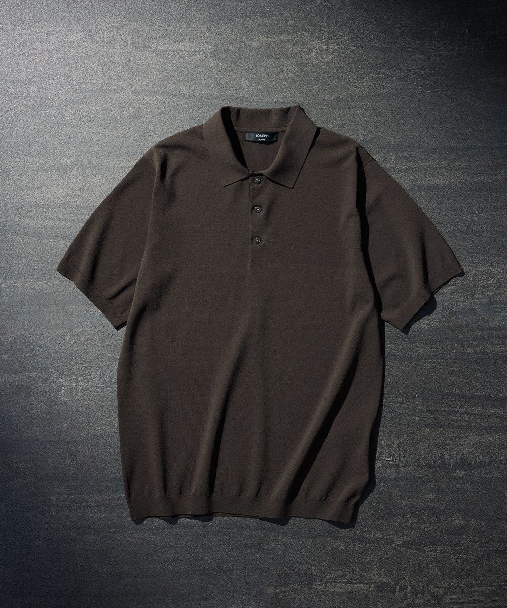 【ジョゼフ オム/JOSEPH HOMME / MEN】の【WEB限定カラーあり】【洗える/ストレッチ】リュクスレーヨン ポロニット インテリア・キッズ・メンズ・レディースファッション・服の通販 founy(ファニー) 　ファッション　Fashion　メンズファッション　Fashion for Men　トップス・カットソー　Cut & Sew Tops　ニット・セーター / 定番トップス　Knit Tops & Sweaters　メンズシャツ　Shirts　ポロシャツ / きれいめカジュアルスタイル　Polo Shirts　シンプル　Simple, Minimal　ジャケット　Jacket, Outerwear　ストレッチ　Stretch, Stretchy Fabric　ベーシック　Basic, Essential　ポロシャツ　Polo Shirt, Collared Tee　エレガント 上品　Elegant　再入荷　Restock / Back in Stock　夏　Summer　春　Spring　S/S・春夏　SS, Spring/Summer, Warm Season　洗える　Machine Washable　ダークブラウン系|ID: prp329100004549237 ipo3291000000033287064