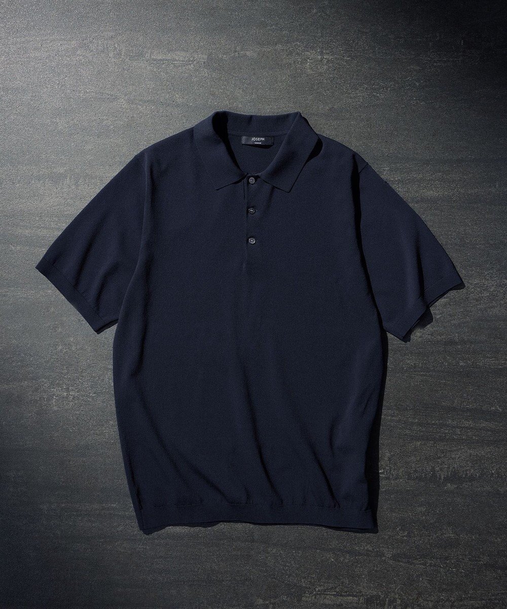 【ジョゼフ オム/JOSEPH HOMME / MEN】の【WEB限定カラーあり】【洗える/ストレッチ】リュクスレーヨン ポロニット インテリア・キッズ・メンズ・レディースファッション・服の通販 founy(ファニー) 　ファッション　Fashion　メンズファッション　Fashion for Men　トップス・カットソー　Cut & Sew Tops　ニット・セーター / 定番トップス　Knit Tops & Sweaters　メンズシャツ　Shirts　ポロシャツ / きれいめカジュアルスタイル　Polo Shirts　シンプル　Simple, Minimal　ジャケット　Jacket, Outerwear　ストレッチ　Stretch, Stretchy Fabric　ベーシック　Basic, Essential　ポロシャツ　Polo Shirt, Collared Tee　エレガント 上品　Elegant　再入荷　Restock / Back in Stock　夏　Summer　春　Spring　S/S・春夏　SS, Spring/Summer, Warm Season　洗える　Machine Washable　ネイビー系|ID: prp329100004549237 ipo3291000000033287065