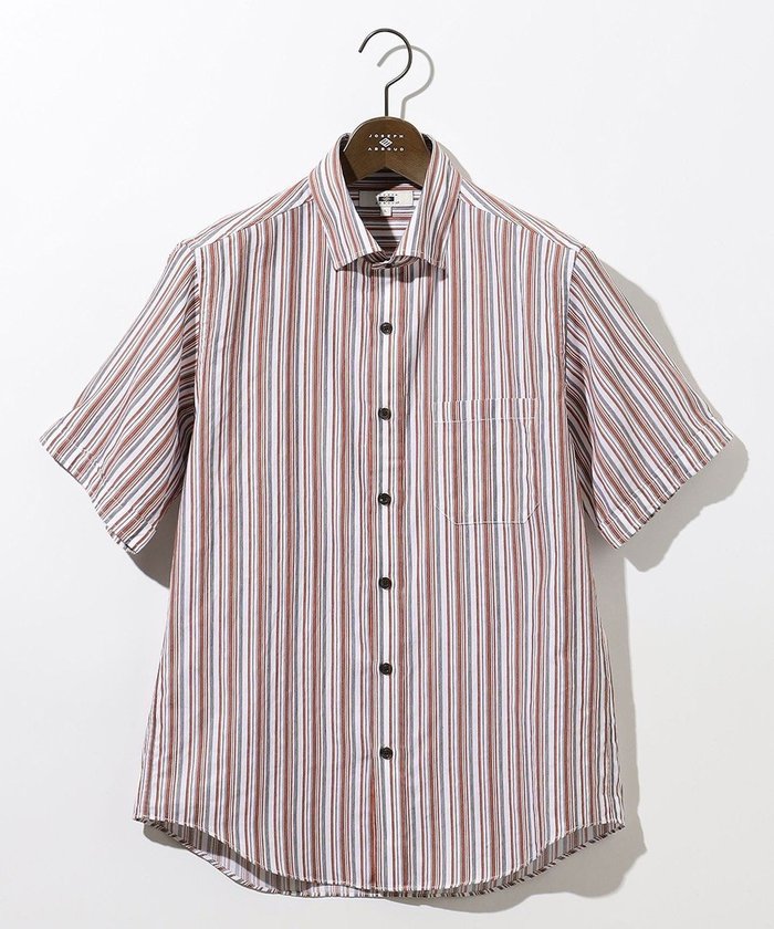 【ジョセフ アブード/JOSEPH ABBOUD / MEN】の【サステイナブル】ソアロンストライプ 半袖 シャツ インテリア・キッズ・メンズ・レディースファッション・服の通販 founy(ファニー) https://founy.com/ ファッション Fashion メンズファッション Fashion for Men トップス・カットソー Cut & Sew Tops メンズシャツ Shirts ストライプ Stripe, Striped Pattern ランダム Random, Irregular エレガント 上品 Elegant 半袖 Short Sleeve, Half Sleeve 夏 Summer 春 Spring S/S・春夏 SS, Spring/Summer, Warm Season |ID: prp329100004549238 ipo3291000000032675060