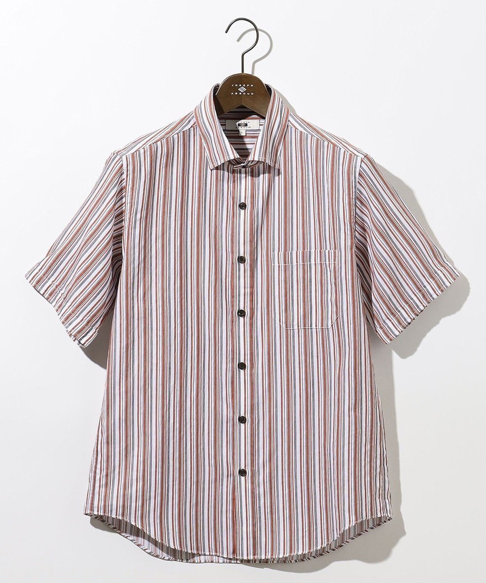 【ジョセフ アブード/JOSEPH ABBOUD / MEN】の【サステイナブル】ソアロンストライプ 半袖 シャツ 人気、トレンドファッション・服の通販 founy(ファニー) 　ファッション　Fashion　メンズファッション　Fashion for Men　トップス・カットソー　Cut & Sew Tops　メンズシャツ　Shirts　ストライプ　Stripe, Striped Pattern　ランダム　Random, Irregular　エレガント 上品　Elegant　半袖　Short Sleeve, Half Sleeve　夏　Summer　春　Spring　S/S・春夏　SS, Spring/Summer, Warm Season　 other-1|ID: prp329100004549238 ipo3291000000032675060