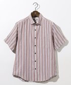【ジョセフ アブード/JOSEPH ABBOUD / MEN】の【サステイナブル】ソアロンストライプ 半袖 シャツ レッド系1|ID: prp329100004549238 ipo3291000000032675061
