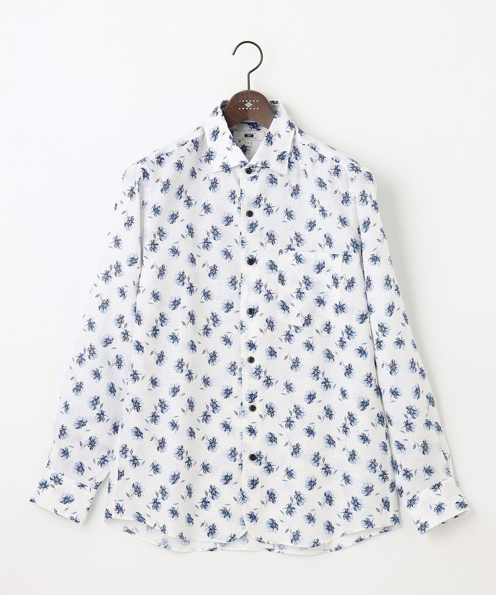【ジョセフ アブード/JOSEPH ABBOUD / MEN】の【麻100%・軽い・涼しい】モイスチャー リネン シャツ 人気、トレンドファッション・服の通販 founy(ファニー) 　ファッション　Fashion　メンズファッション　Fashion for Men　トップス・カットソー　Cut & Sew Tops　メンズシャツ　Shirts　エレガント 上品　Elegant　シャンブレー　Chambray, Denim-Like Fabric　フラワー　Flower, Floral　プリント　Print, Printed Pattern　リネン　Linen, Linen Fabric　夏　Summer　春　Spring　S/S・春夏　SS, Spring/Summer, Warm Season　 other-1|ID: prp329100004549243 ipo3291000000032990787