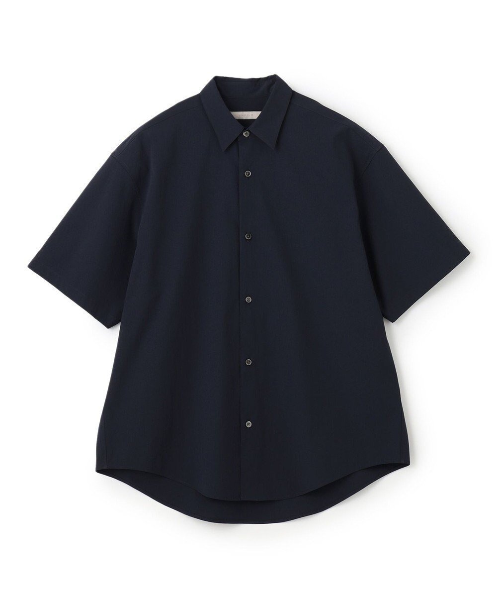 【アンフィーロ/UNFILO / MEN】のコンフォート ハーフスリーブシャツ 24年春夏商品 インテリア・キッズ・メンズ・レディースファッション・服の通販 founy(ファニー) 　ファッション　Fashion　メンズファッション　Men's Style Online　トップス・カットソー　Tops/Tshirt/Men　シャツ　Shirts　春　Spring　吸水　Water Absorption　軽量　Lightweight　ショート　Short　ストレッチ　Stretch　スリーブ　Sleeve　トレンド　Trend　バランス　Balance　ヨーク　Yoke　ワーク　Work　S/S・春夏　Ss・Spring/Summer　夏　Summer　エレガント 上品　Elegant　ネイビー|ID: prp329100004549251 ipo3291000000032587280