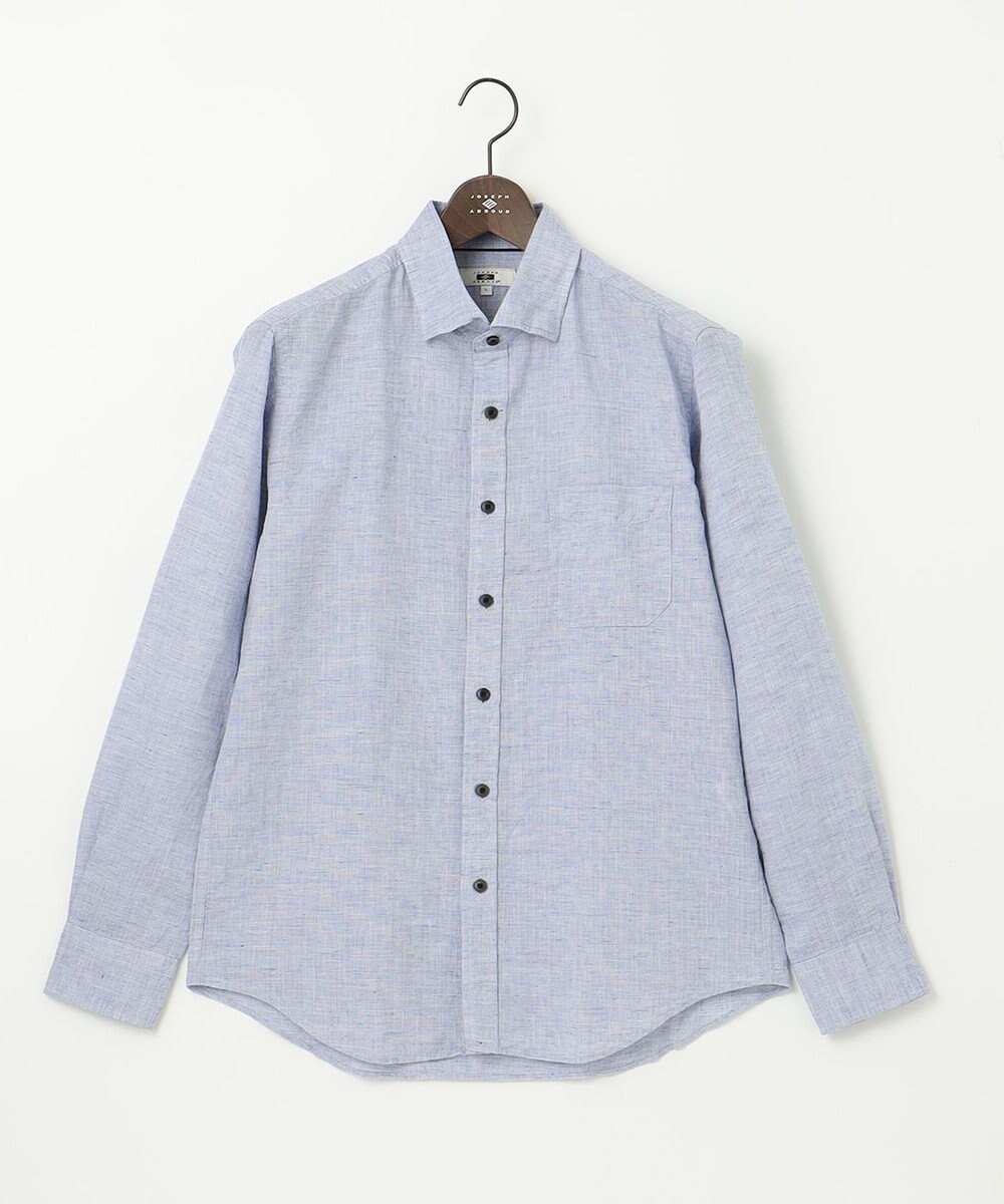【ジョセフ アブード/JOSEPH ABBOUD / MEN】の【カラー豊富/サステイナブル】リヨセルリネンサッカーシャツ インテリア・キッズ・メンズ・レディースファッション・服の通販 founy(ファニー) 　ファッション　Fashion　メンズファッション　Fashion for Men　トップス・カットソー　Cut & Sew Tops　メンズシャツ　Shirts　インナー　Innerwear　春　Spring　カットソー　Cut and Sewn Top　サッカー　Seersucker, Summer Fabric　ジャケット　Jacket, Outerwear　ランダム　Random, Irregular　リネン　Linen, Linen Fabric　S/S・春夏　SS, Spring/Summer, Warm Season　おすすめ　Recommended / Our Picks　夏　Summer　エレガント 上品　Elegant　ブルー系|ID: prp329100004549252 ipo3291000000032475970