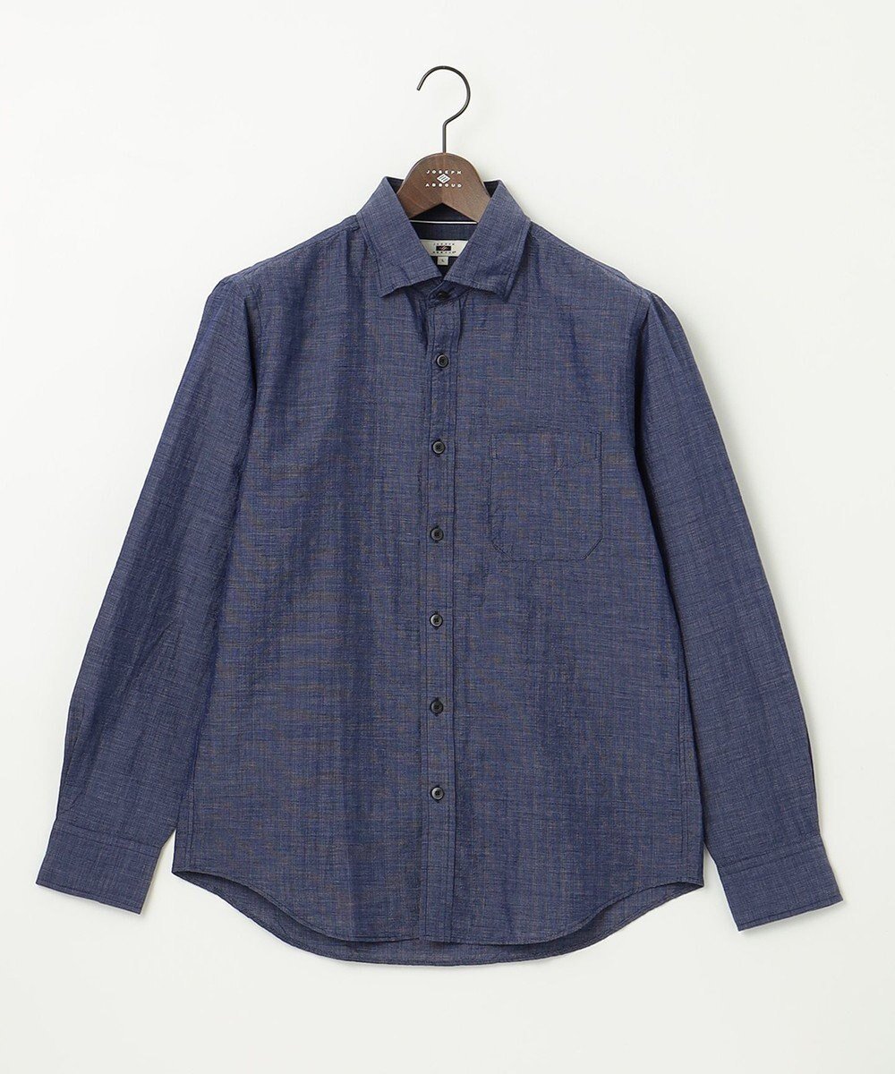 【ジョセフ アブード/JOSEPH ABBOUD / MEN】の【カラー豊富/サステイナブル】リヨセルリネンサッカーシャツ インテリア・キッズ・メンズ・レディースファッション・服の通販 founy(ファニー) 　ファッション　Fashion　メンズファッション　Fashion for Men　トップス・カットソー　Cut & Sew Tops　メンズシャツ　Shirts　インナー　Innerwear　春　Spring　カットソー　Cut and Sewn Top　サッカー　Seersucker, Summer Fabric　ジャケット　Jacket, Outerwear　ランダム　Random, Irregular　リネン　Linen, Linen Fabric　S/S・春夏　SS, Spring/Summer, Warm Season　おすすめ　Recommended / Our Picks　夏　Summer　エレガント 上品　Elegant　ダルブルー系|ID: prp329100004549252 ipo3291000000032475971