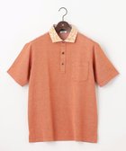 【ジョセフ アブード/JOSEPH ABBOUD / MEN】の【リネン素材/清涼感/吸水速乾】リネンハニカム 半袖 ポロシャツ オレンジ系|ID: prp329100004549260 ipo3291000000034272748