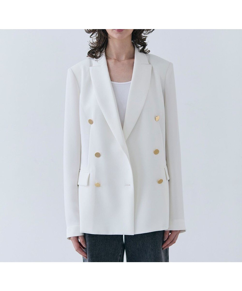 【ベイジ,/BEIGE,】の【洗える・大人百花 春号掲載】JASMINE / ゴールドボタンダブルジャケット インテリア・キッズ・メンズ・レディースファッション・服の通販 founy(ファニー) 　ファッション　Fashion　レディースファッション　WOMEN　アウター　Coat Outerwear　ジャケット　Jackets　テーラードジャケット　Tailored Jackets　カーディガン　Cardigan　ジャケット　Jacket　ジョーゼット　Georgette　ストレッチ　Stretch　セットアップ　Set Up　ダブル　Double　デニム　Denim　ロング　Long　ワイド　Wide　エレガント 上品　Elegant　夏　Summer　春　Spring　S/S・春夏　Ss・Spring/Summer　洗える　Washable　A/W・秋冬　Aw・Autumn/Winter・Fw・Fall-Winter　Ecru|ID: prp329100004549270 ipo3291000000032151851