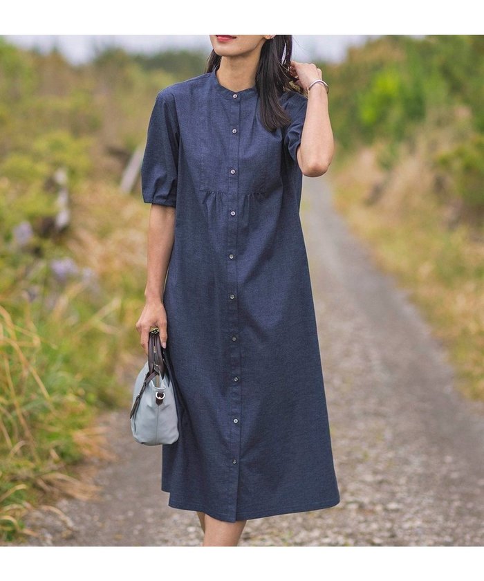 【ジェイ プレス/J.PRESS】の【洗える】麻ポリエステルストレッチ ワンピース インテリア・キッズ・メンズ・レディースファッション・服の通販 founy(ファニー) https://founy.com/ ファッション Fashion レディースファッション WOMEN ワンピース Dress シャツワンピース Shirt Dresses ウォッシャブル Washable 春 Spring 洗える Washable 秋 Autumn/Fall 切替 Switching シャンブレー Chambray ストレッチ Stretch スリット Slit 定番 Standard ペチコート Petticoat ポケット Pocket 羽織 Haori S/S・春夏 Ss・Spring/Summer 再入荷 Restock/Back In Stock/Re Arrival おすすめ Recommend 夏 Summer エレガント 上品 Elegant |ID: prp329100004549274 ipo3291000000032151868