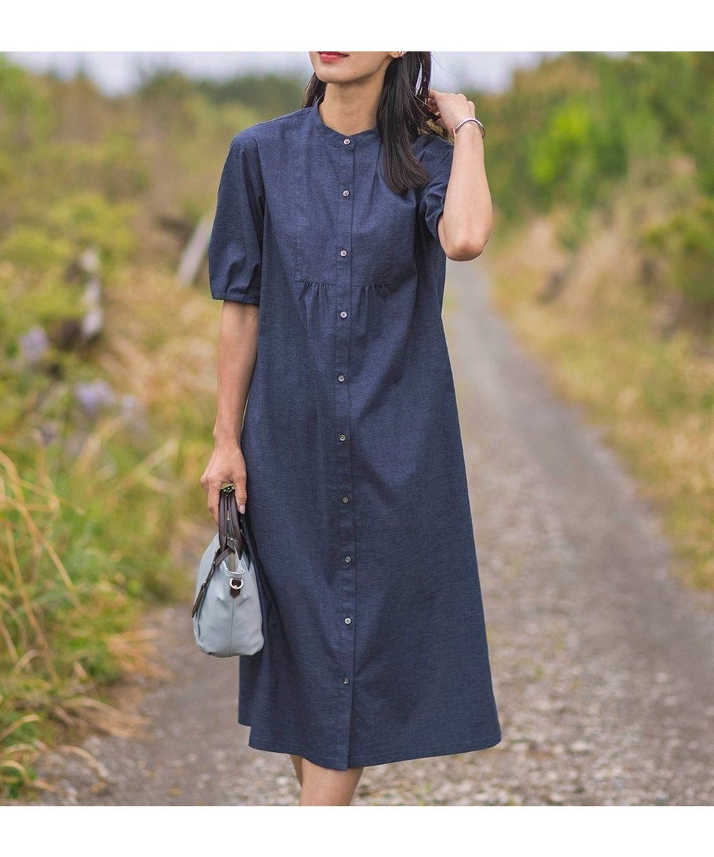 【ジェイ プレス/J.PRESS】の【洗える】麻ポリエステルストレッチ ワンピース 人気、トレンドファッション・服の通販 founy(ファニー) 　ファッション　Fashion　レディースファッション　WOMEN　ワンピース　Dress　シャツワンピース　Shirt Dresses　ウォッシャブル　Washable　春　Spring　洗える　Washable　秋　Autumn/Fall　切替　Switching　シャンブレー　Chambray　ストレッチ　Stretch　スリット　Slit　定番　Standard　ペチコート　Petticoat　ポケット　Pocket　羽織　Haori　S/S・春夏　Ss・Spring/Summer　おすすめ　Recommend　夏　Summer　エレガント 上品　Elegant　 other-1|ID: prp329100004549274 ipo3291000000032220861