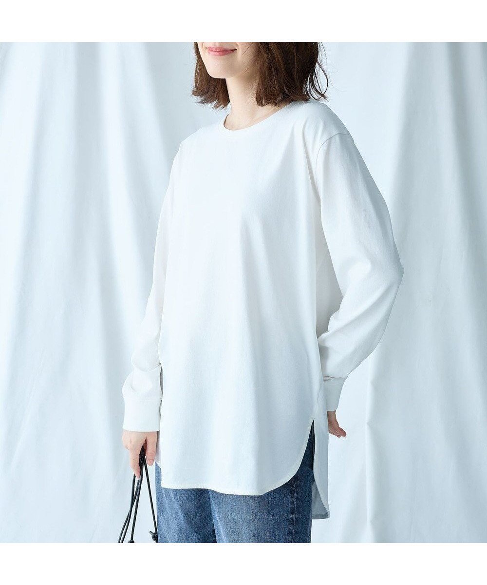 【エニー/ANY】の【洗濯機可】リブポイントテールTシャツ 人気、トレンドファッション・服の通販 founy(ファニー) 　ファッション　Fashion　レディースファッション　Fashion for Women　トップス・カットソー　Cut & Sew Tops　シャツ・ブラウス・オフィスカジュアル　Elegant Blouses & Button-Ups　ロングTシャツ・Tシャツ　Longline T-Shirts & Tees　カットソー・ベーシックTシャツ　Cut-and-Sewn Tops / Stretch Tees & Basics　おすすめ　Recommended / Our Picks　カットソー　Cut and Sewn Top　シンプル　Simple, Minimal　ベスト　Vest, Waistcoat　ベーシック　Basic, Essential　ロング　Long, Long-Length　A/W・秋冬　Autumn/Winter　 other-1|ID: prp329100004549275 ipo3291000000034270598