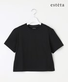【23区/NIJYUSANKU】の【エステータ】スーピマコットン プレミアムジャージー 半袖クロップド丈Tシャツ ブラック系|ID: prp329100004549278 ipo3291000000032663531