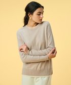 【ベイジ,/BEIGE,】の【洗える】POMPE / ウールカシミヤ配色リブクルーネック Taupe×Ecru|ID: prp329100004549303 ipo3291000000033577487