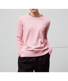 【ベイジ,/BEIGE,】の【洗える】POMPE / ウールカシミヤ配色リブクルーネック Pink×Bordeaux|ID: prp329100004549303 ipo3291000000033577488