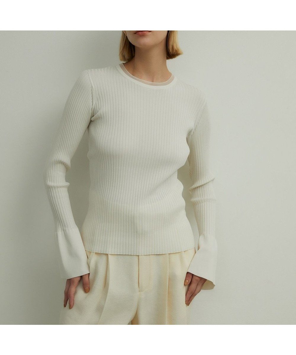 【ベイジ,/BEIGE,】の【otonaMUSE 5月号掲載】HANNA / リブニットトップス インテリア・キッズ・メンズ・レディースファッション・服の通販 founy(ファニー)  雑誌掲載アイテム Magazine Picks & Fashion Features ファッション雑誌 Fashion Magazines オトナミューズ otona MUSE ファッション Fashion レディースファッション Fashion for Women トップス・カットソー Cut & Sew Tops ニット Knit Tops & Sweaters インナー Innerwear 春 Spring 5月号 May Issue カフス Cuff Design シルク Silk, 100% Silk ジャケット Jacket, Outerwear ストレッチ Stretch, Stretchy Fabric セーター Sweater, Knitwear 雑誌 Magazine, Fashion Magazine フレア Flare, Flared S/S・春夏 SS, Spring/Summer, Warm Season 夏 Summer ビジネス 仕事 通勤 Business / Work / Commuting Ecru|ID: prp329100004549307 ipo3291000000034273539