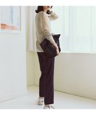 【アイシービー/iCB】の【MAG×スタイリストコラボ】シャイニーシアーニット×サテンストレートパンツ ベージュニット×ネイビーパンツ|ID: prp329100004549319 ipo3291000000033659212