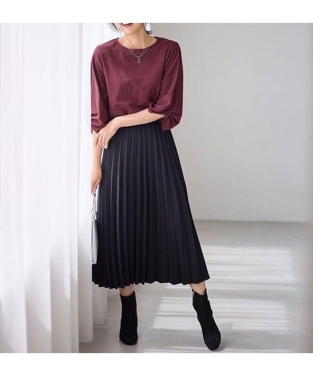 【エニー/ANY】の【ウエストゴム】プリーツスカート インテリア・キッズ・メンズ・レディースファッション・服の通販 founy(ファニー) 　ファッション　Fashion　レディースファッション　Fashion for Women　スカート　Skirts　プリーツスカート / 上品フェミニンスタイル　Pleated Skirts　おすすめ　Recommended / Our Picks　フェミニン　Feminine, Girly　フレア　Flare, Flared　プリーツ　Pleats, Pleated　エレガント 上品　Elegant　人気　Popular, Best Seller　A/W・秋冬　Autumn/Winter　ブラック|ID: prp329100004549323 ipo3291000000035586026