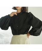 【ハッシュニュアンス/#Newans】の【洗濯機可能】ウェイビービブデザインブラウス ブラック|ID: prp329100004549327 ipo3291000000034245580