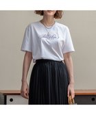 【23区/NIJYUSANKU】の【井波麻里衣さんコラボ】カリグラフィー 刺繍 Tシャツ オフ×ブラック|ID: prp329100004549397 ipo3291000000032653988