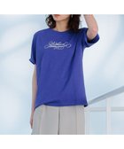 【23区/NIJYUSANKU】の【井波麻里衣さんコラボ】カリグラフィー 刺繍 Tシャツ ロイヤルブルー×クリーム|ID: prp329100004549397 ipo3291000000032653989