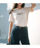 【23区/NIJYUSANKU】の【井波麻里衣さんコラボ】カリグラフィー 刺繍 Tシャツ フロスト×ブラック|ID: prp329100004549397 ipo3291000000032653991