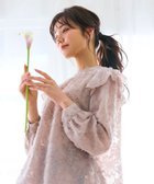 【フェルゥ/Feroux】の【洗える】ジャガードブラウス ベージュ系|ID: prp329100004549408 ipo3291000000034230857