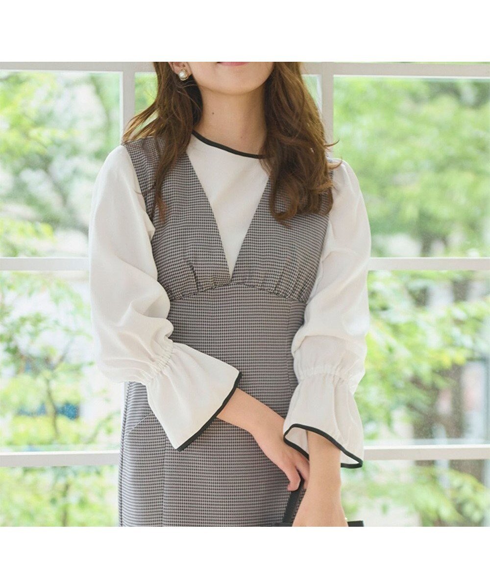 【フェルゥ/Feroux】の【洗える】バイカラー ブラウス 人気、トレンドファッション・服の通販 founy(ファニー) ファッション Fashion レディースファッション Fashion for Women トップス・カットソー Cut & Sew Tops シャツ・ブラウス・オフィスカジュアル Elegant Blouses & Button-Ups ジョーゼット Georgette, Semi-Sheer Fabric トリミング Trimming, Decorative Edge フェミニン Feminine, Girly フレア Flare, Flared リボン Ribbon, Bow エレガント 上品 Elegant 洗える Machine Washable A/W・秋冬 Autumn/Winter other-1|ID: prp329100004549414 ipo3291000000033678882