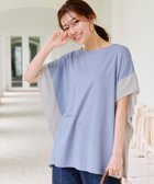 【ティアクラッセ/Tiaclasse】の【洗える】配色カットソードルマントップス サックス|ID: prp329100004549419 ipo3291000000032552698