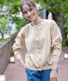 【ティアクラッセ/Tiaclasse】の【洗える】中空糸ビジューボタンカーディガン アイボリー|ID: prp329100004549420 ipo3291000000035648182