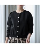 【ティアクラッセ/Tiaclasse】の【洗える】中空糸ビジューボタンカーディガン ブラック|ID: prp329100004549420 ipo3291000000035648186
