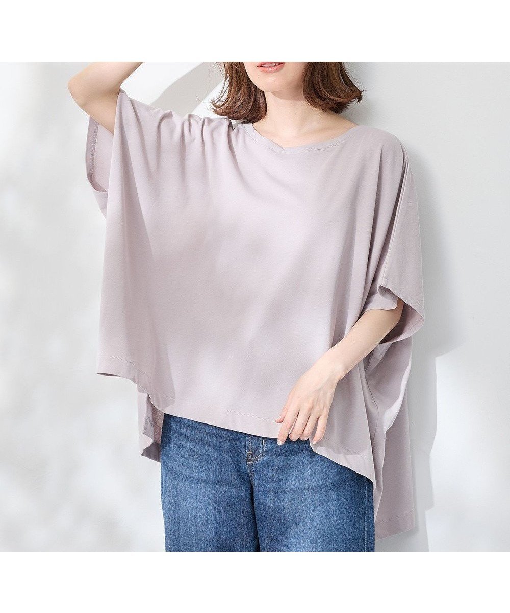 【エニー/ANY】のハイツイストコットンポンチョ風Tシャツ インテリア・キッズ・メンズ・レディースファッション・服の通販 founy(ファニー) 　ファッション　Fashion　レディースファッション　Fashion for Women　アウター　Coat / Outerwear Collection　ポンチョ・ケープコート　Ponchos & Capes　トップス・カットソー　Cut & Sew Tops　シャツ・ブラウス・オフィスカジュアル　Elegant Blouses & Button-Ups　ロングTシャツ・Tシャツ　Longline T-Shirts & Tees　カットソー・ベーシックTシャツ　Cut-and-Sewn Tops / Stretch Tees & Basics　おすすめ　Recommended / Our Picks　カットソー　Cut and Sewn Top　スリット　Slit, Slit Detail　バランス　Balance, Style Balance　ポンチョ　Poncho, Cape Style　ワイド　Wide, Wide Fit　夏　Summer　春　Spring　S/S・春夏　SS, Spring/Summer, Warm Season　グレー|ID: prp329100004549438 ipo3291000000035175233