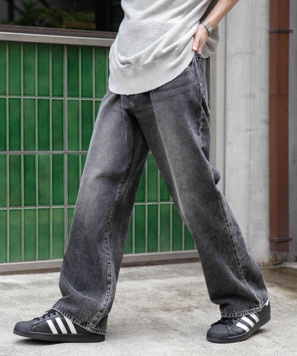 【ウィゴー/WEGO】の【ユニセックス着用ITEM/SMLサイズ展開】デニムストレートパンツ インテリア・キッズ・メンズ・レディースファッション・服の通販 founy(ファニー) 　ファッション　Fashion　レディースファッション　Fashion for Women　パンツ　Pants & Trousers　デニムパンツ・ジーンズ・美脚デニム　Denim Jeans & Pants　ヴィンテージ　Vintage Style　春　Spring　秋　Autumn　カーディガン　Cardigan, Knitwear　シンプル　Simple, Minimal　スタンダード　Standard, Basic　スマホ　Smartphone, Mobile Device　デニム　Denim, Jeans Material　ビッグ　Big, Oversized　半袖　Short Sleeve, Half Sleeve　冬　Winter / This Winter　A/W・秋冬　Autumn/Winter　S/S・春夏　SS, Spring/Summer, Warm Season　プチプライス・低価格　Affordable / Budget Price　おすすめ　Recommended / Our Picks　夏　Summer　グレー|ID: prp329100004549440 ipo3291000000033683556
